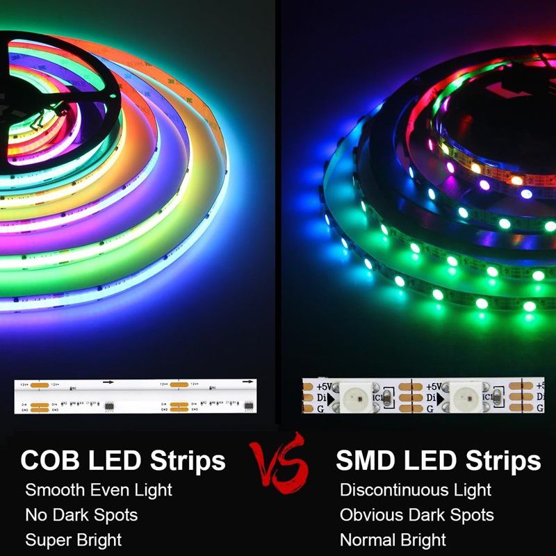 幻彩COB LED灯带 vs SMD 幻彩 LED灯带